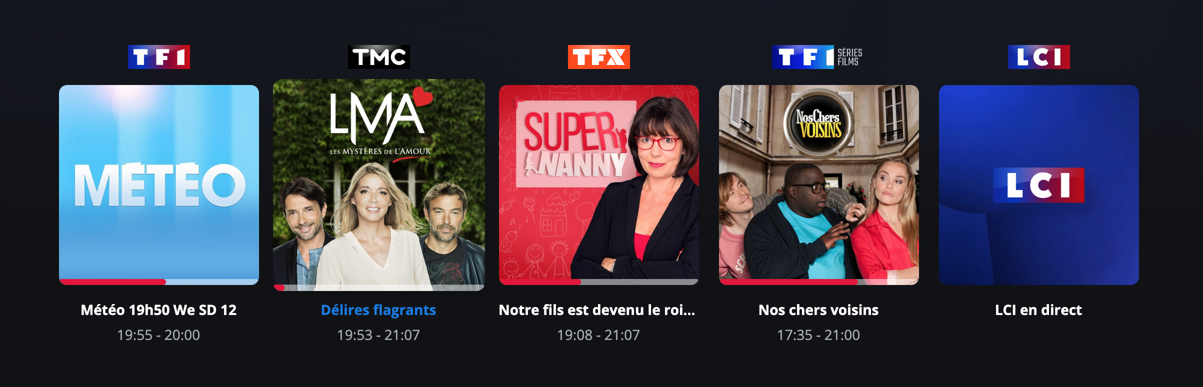 chaînes en direct tf1