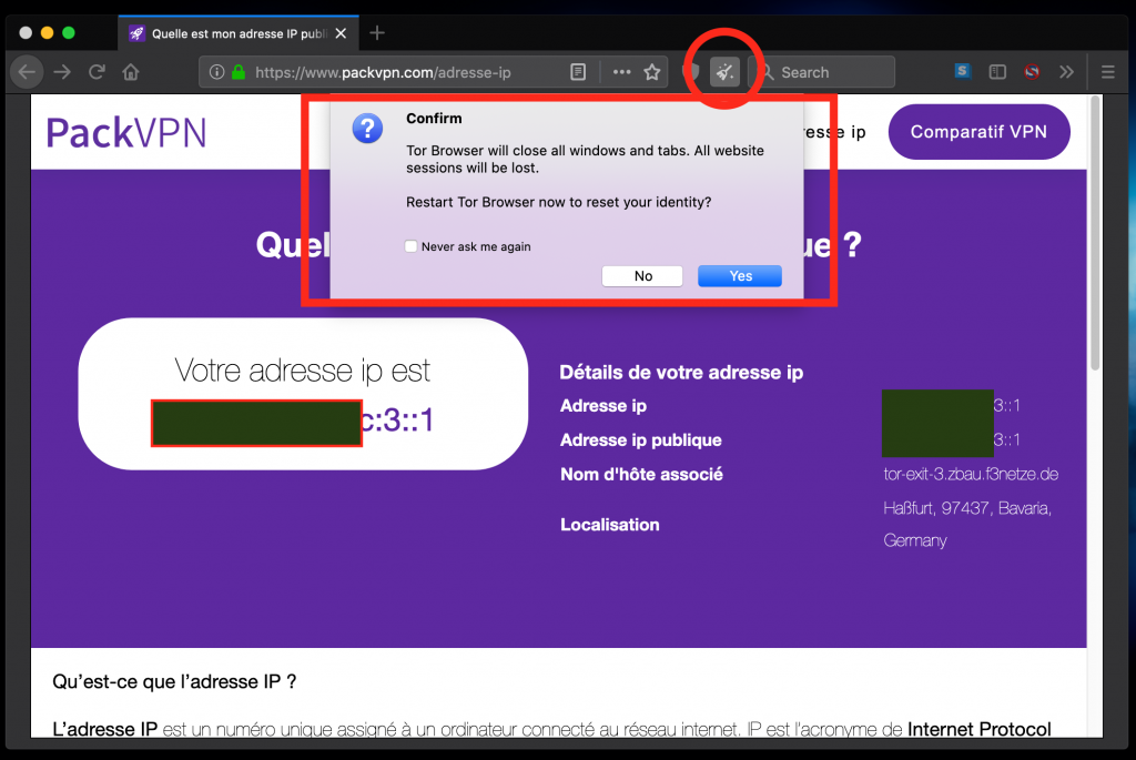 changer d'adresse ip avec tor