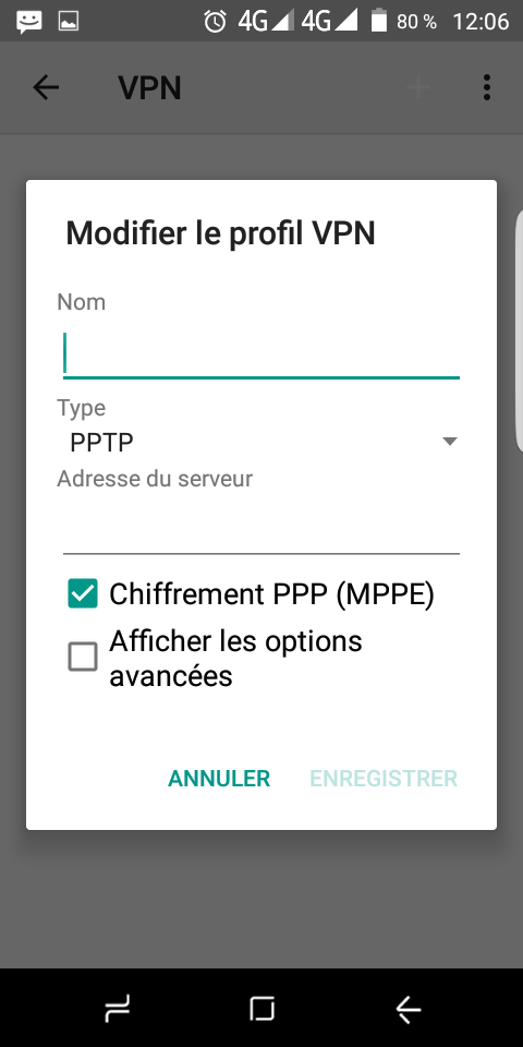 Modifier le profil VPN sur Android Modifier le profil VPN sur Android
