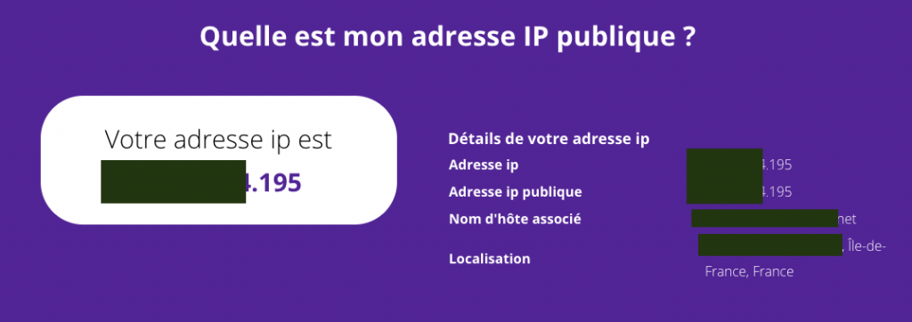adresse ip avant changement