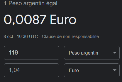 Coup du peso en euro - PackVPN