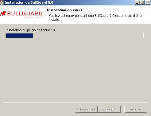 Bullguard Installation en cours